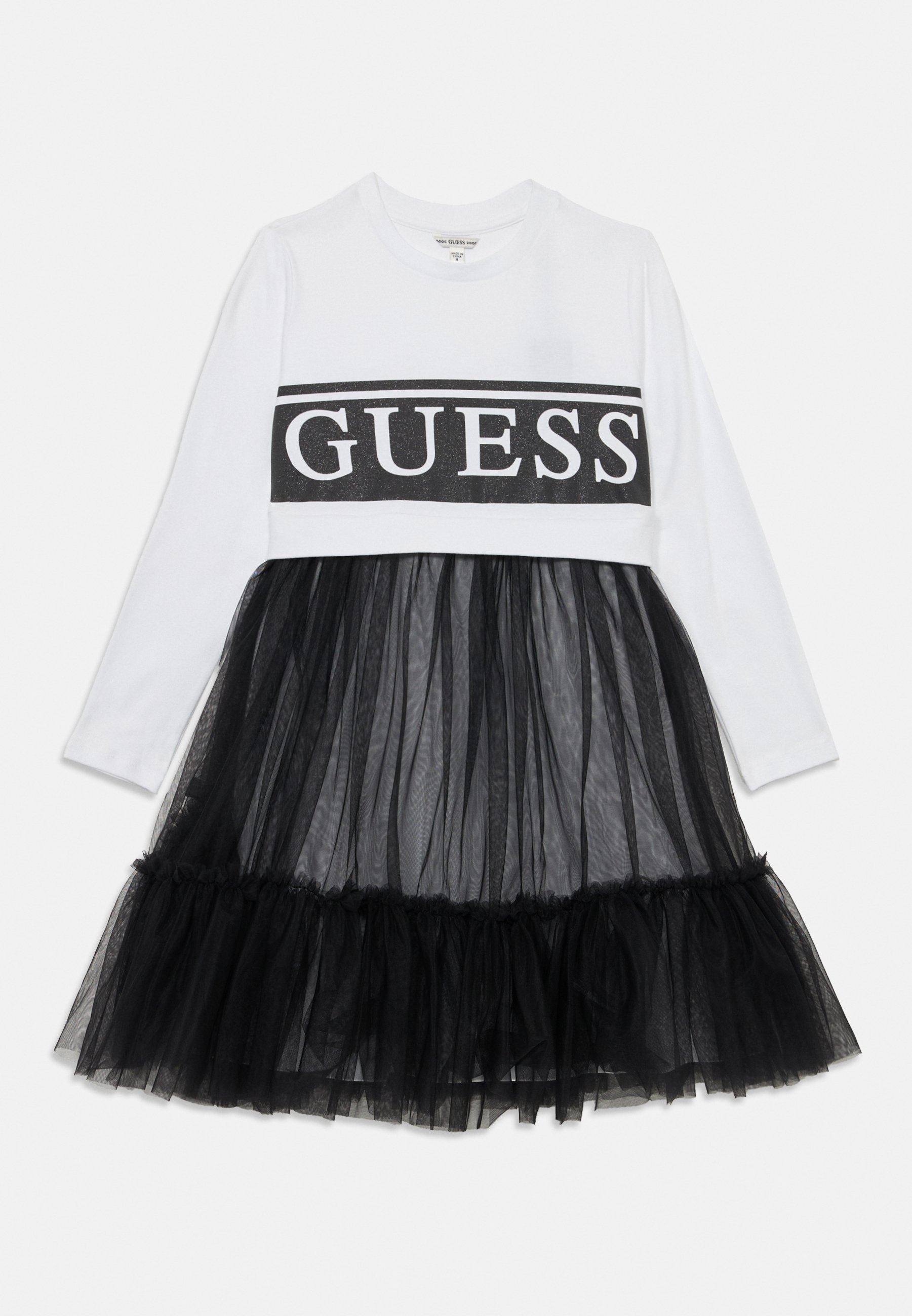 Robe Guess Junior Halloween - Robe de jour - blanche/noire