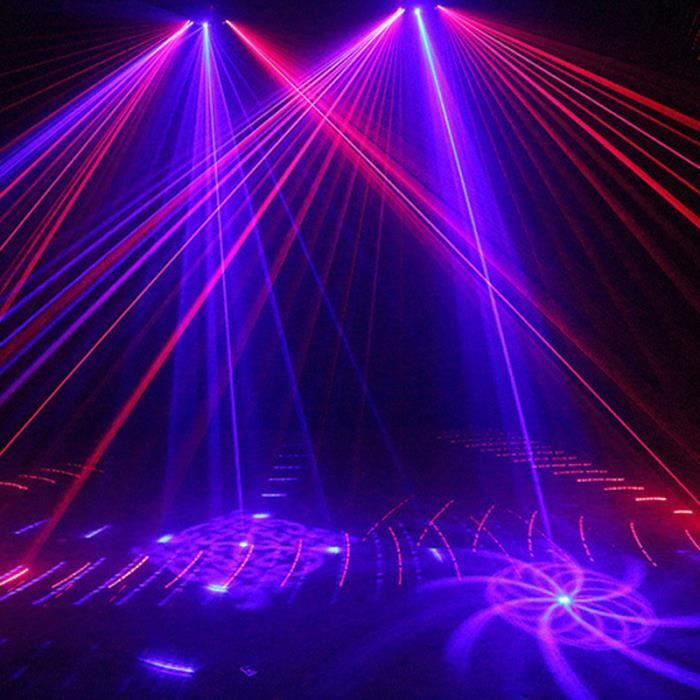 Scanner la lumière laser RGB pleine couleur faisceau à six yeux Laser Club DJ Disco Laser Lights Projecteur laser
