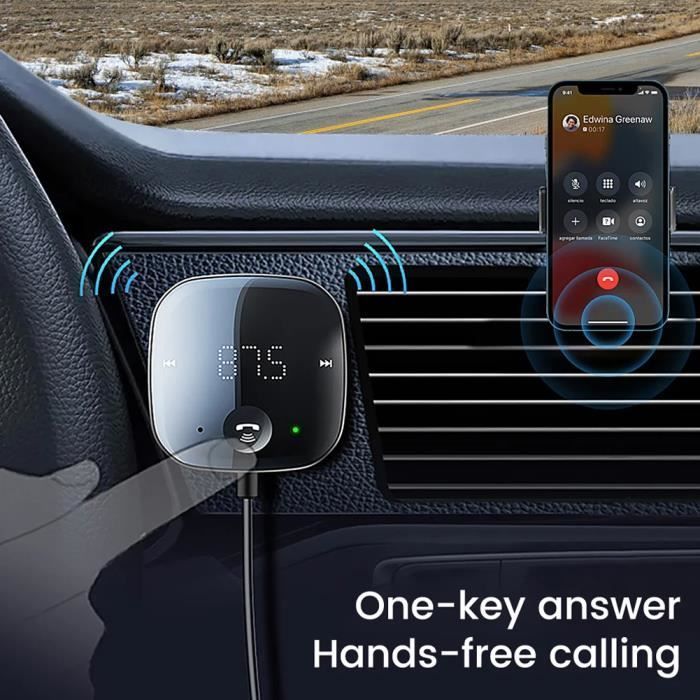 Adaptador Bluetooth - QINGQUE - S-25 - 5.0 - Kit manos libres - Conector de 3,5 mm