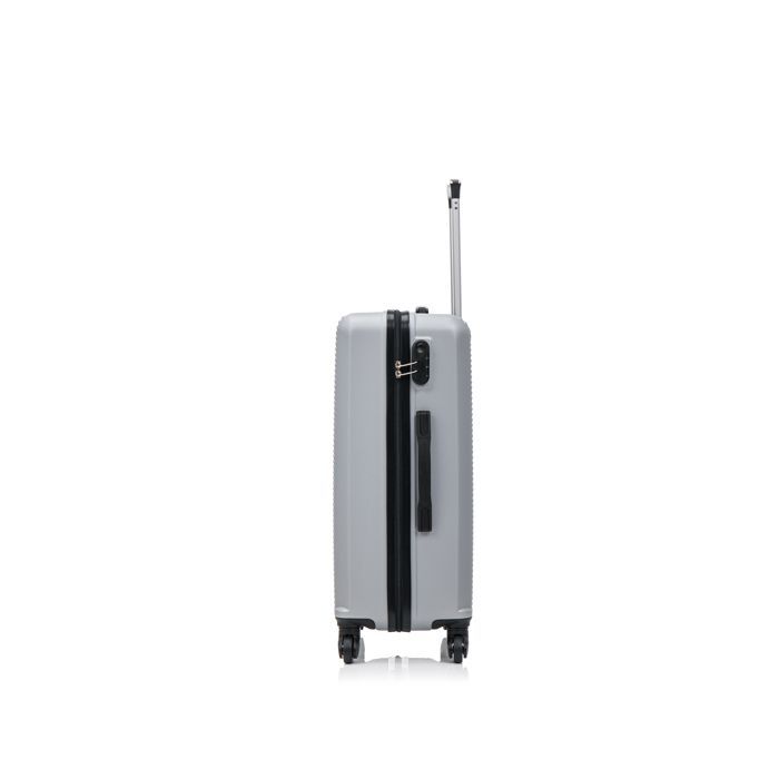Valigia grande 75 cm 23 kg | Valigia da weekend CELIMS | Ruote a 360° | Lucchetto | Grigio