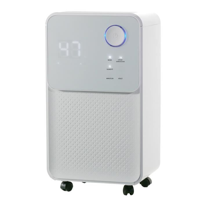 OCEANIC Pack de 2 humidificadores eléctricos de aire - Extracción 12 litros/día - Secado de ropa - Drenaje continuo