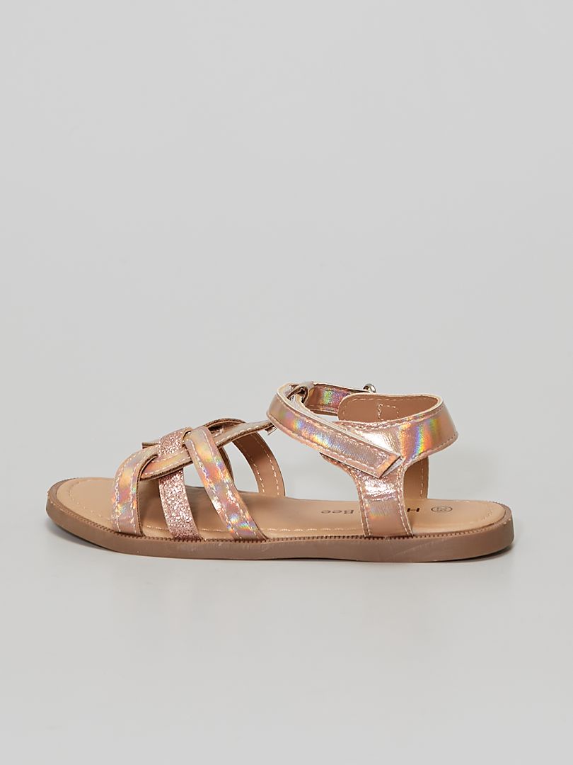 Laklederen sandalen - ROZE