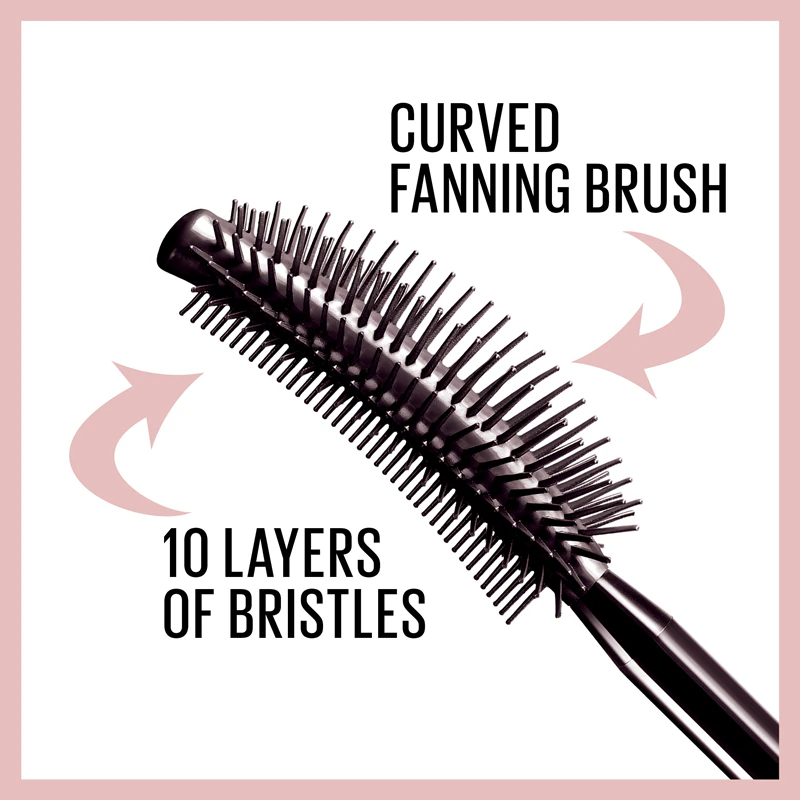Máscara para cílios à prova d'água Lash Sensational da Maybelline New York que alonga, curva e dá volume aos cílios.