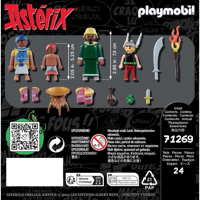 PLAYMOBIL 71269 Asterix, Amonbofis and the Poisoned Cake, 24 pieces, Ages 5+