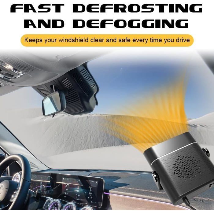 Calefactor para coche 12V, 120W, 2 en 1, con ventilador, portátil, descongelante, para SUV y camiones.