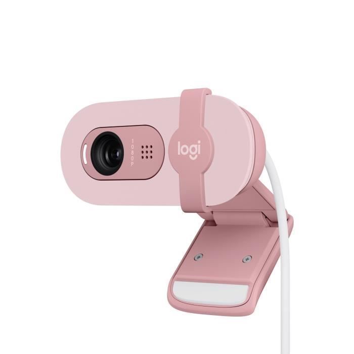 Cámara web - Full HD 1080p - Logitech - Brio 100 - Micrófono integrado - Rosa
