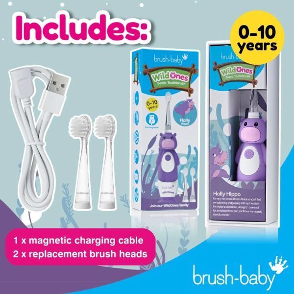 Borstel de Baby WildOnes™ Hippo oplaadbare tandenborstel voor kinderen