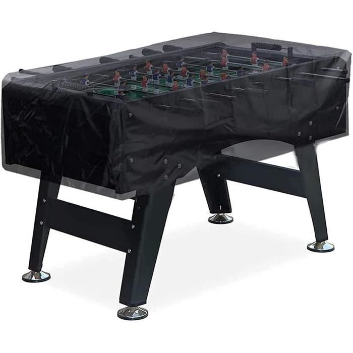 Tafelvoetbaltafelhoes gemaakt van 210D Oxford-stof, waterdicht, UV-bestendig en stofwerend, tafelvoetbaltafelhoes 160x115x50cm, zwart