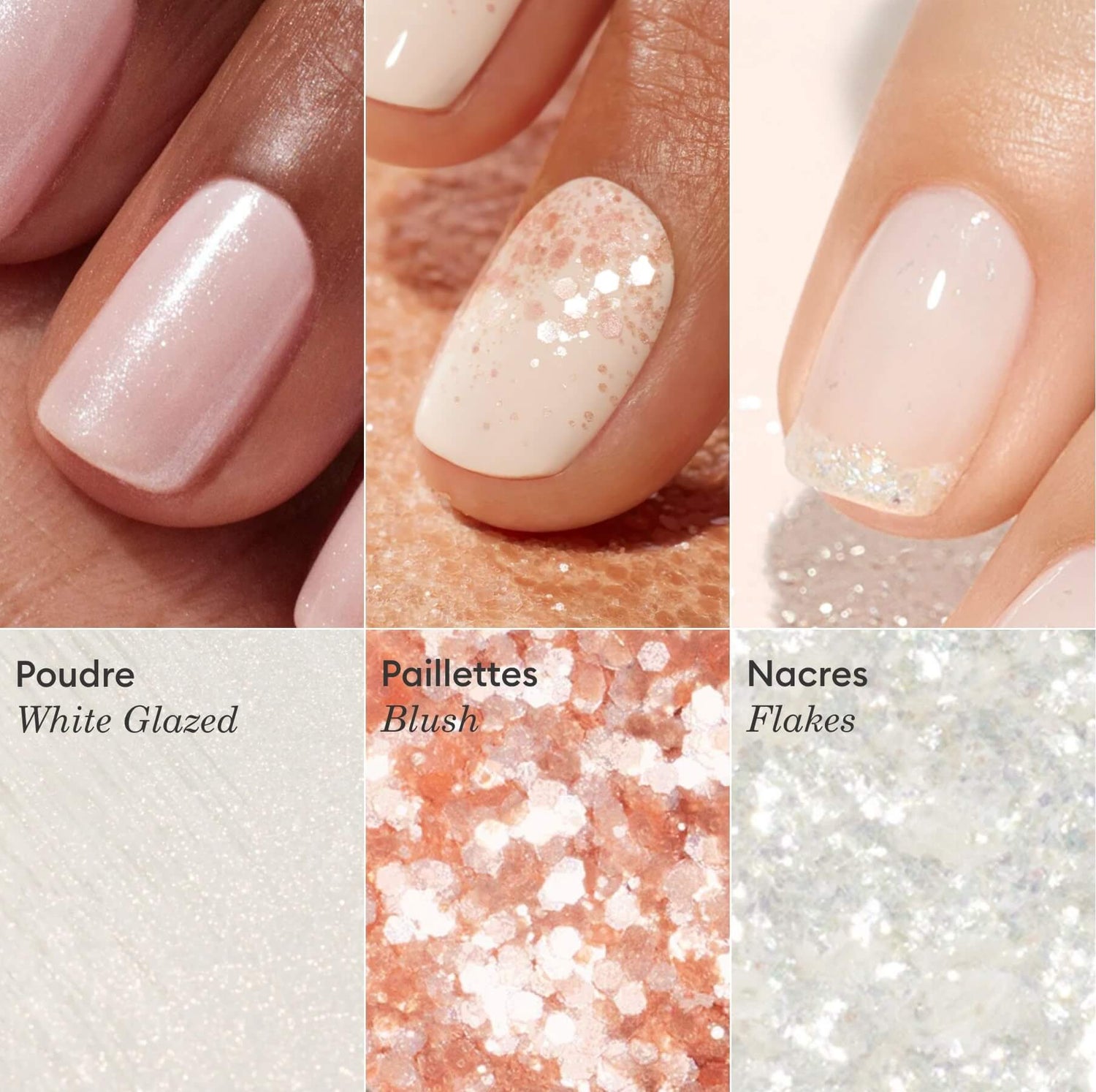 Trios de paillettes et poudres à effets