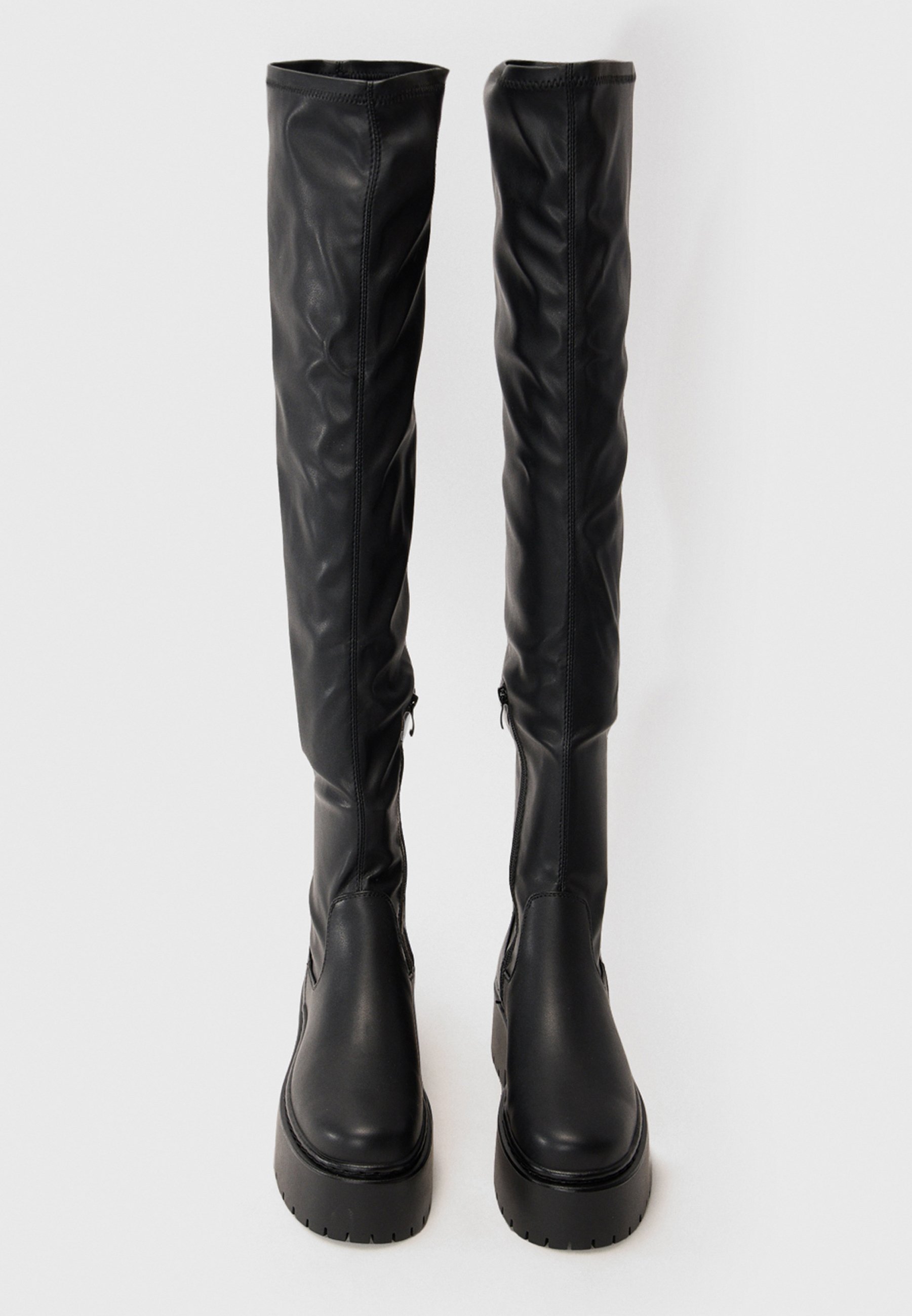 Even&Odd Wide Fit overknee laarzen - zwart