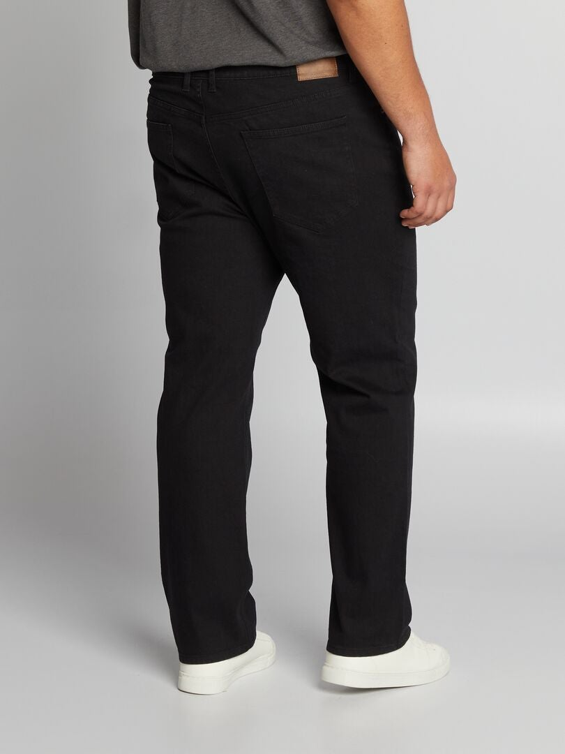 Calça jeans reta com 5 bolsos - Tamanho 34 - Preta