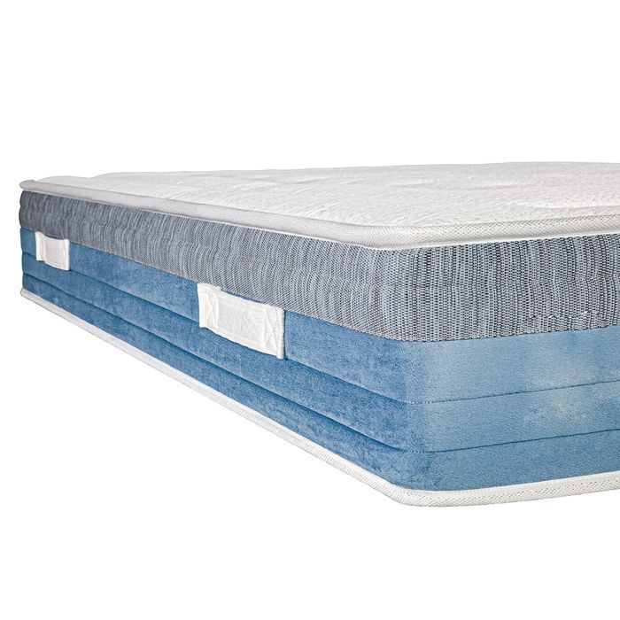 Colchón de muelles ensacados SENA de 180x200 cm, espuma viscoelástica, zonas de soporte independientes, 27 cm de grosor.