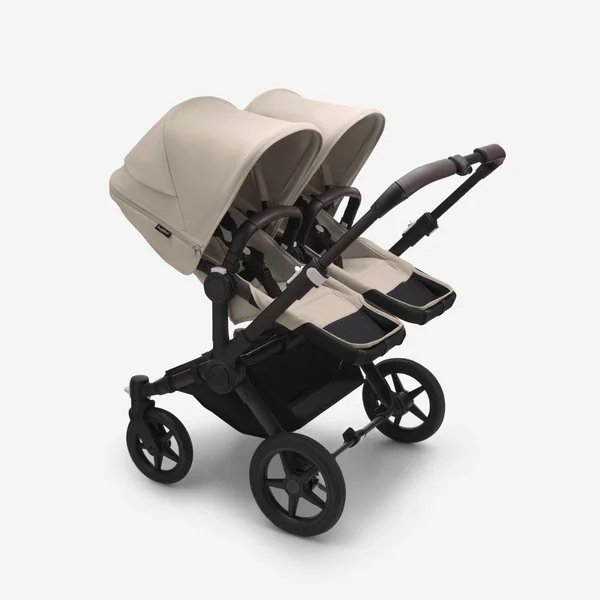 Carrinho de Bebê Duplo Bugaboo Donkey 5 2 em 1 Preto/Taupe Deserto, Taupe Deserto