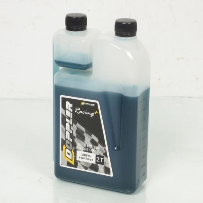 Bidon 1L huile moteur 2 temps 100% synthèse Doppler Racing + pour moto Neuf