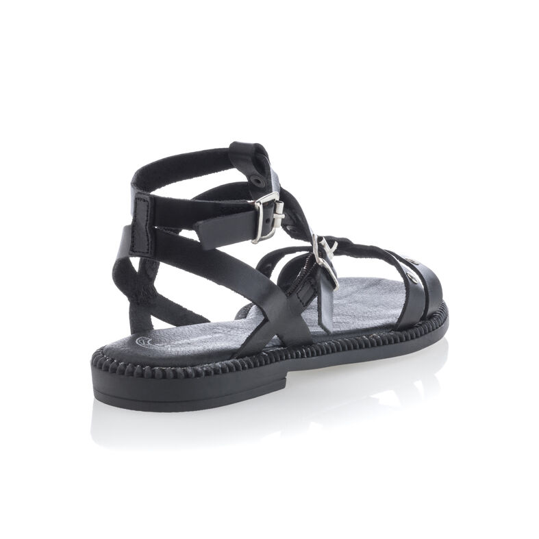 Sandalias negras para mujer / Zapatos de punta abierta
