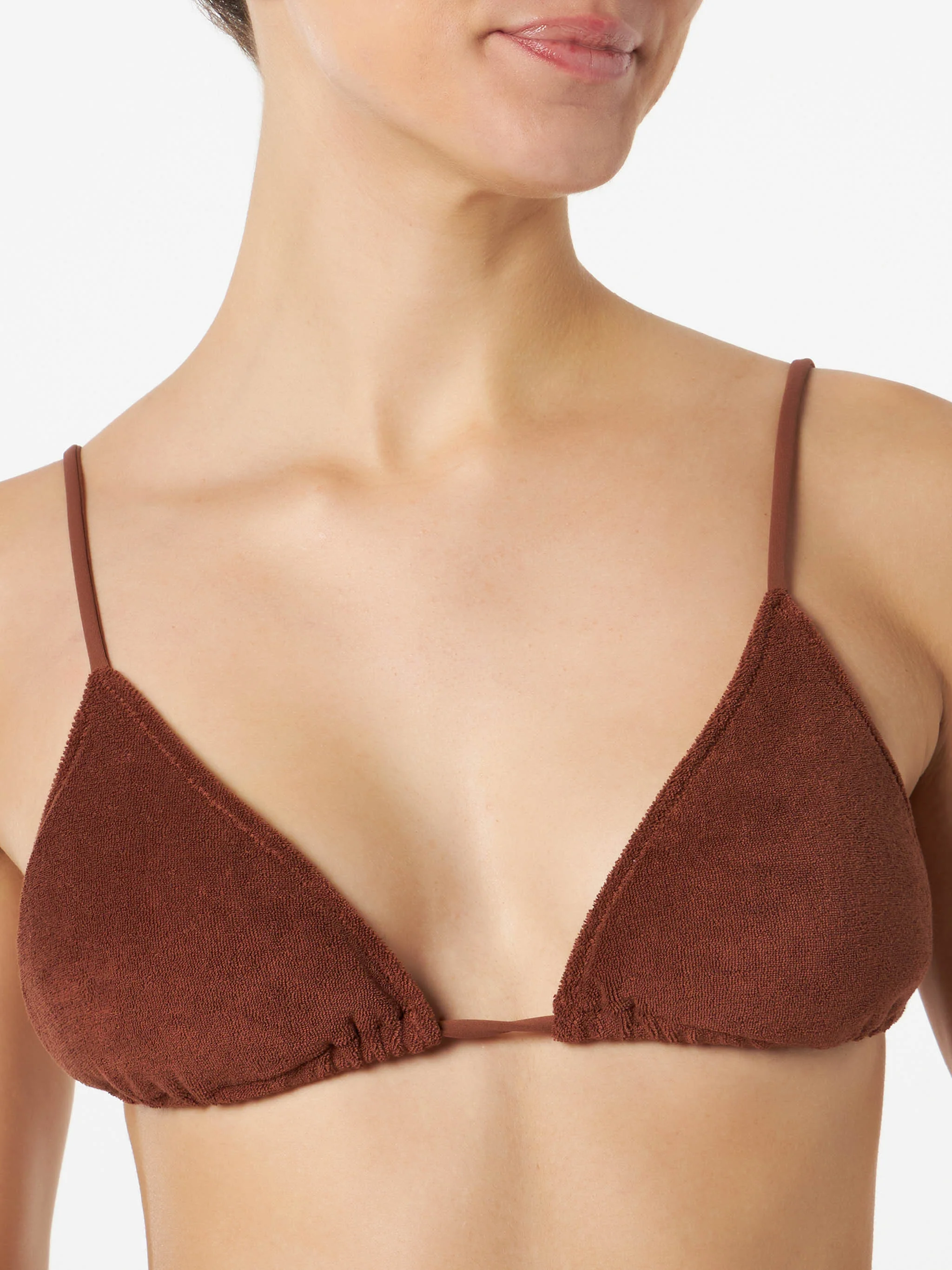Maillot de bain triangle en éponge pour femme