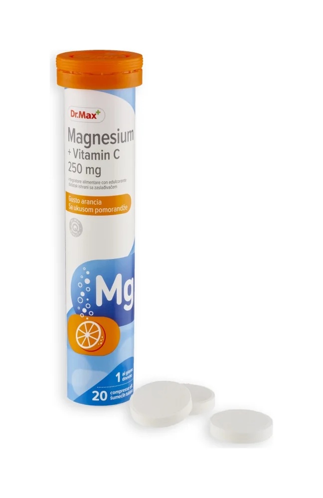 DR. MAX Dr. Max Magnésium + Vitamine C Tbl Eff, 20 cuillères à soupe de magnésium et de vitamine C