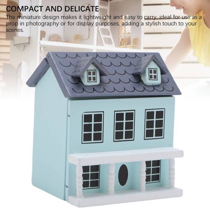 Casita de campo en miniatura Shipenophy para accesorios de casas de muñecas, decoración de oficina, modelo de juego de actividades.