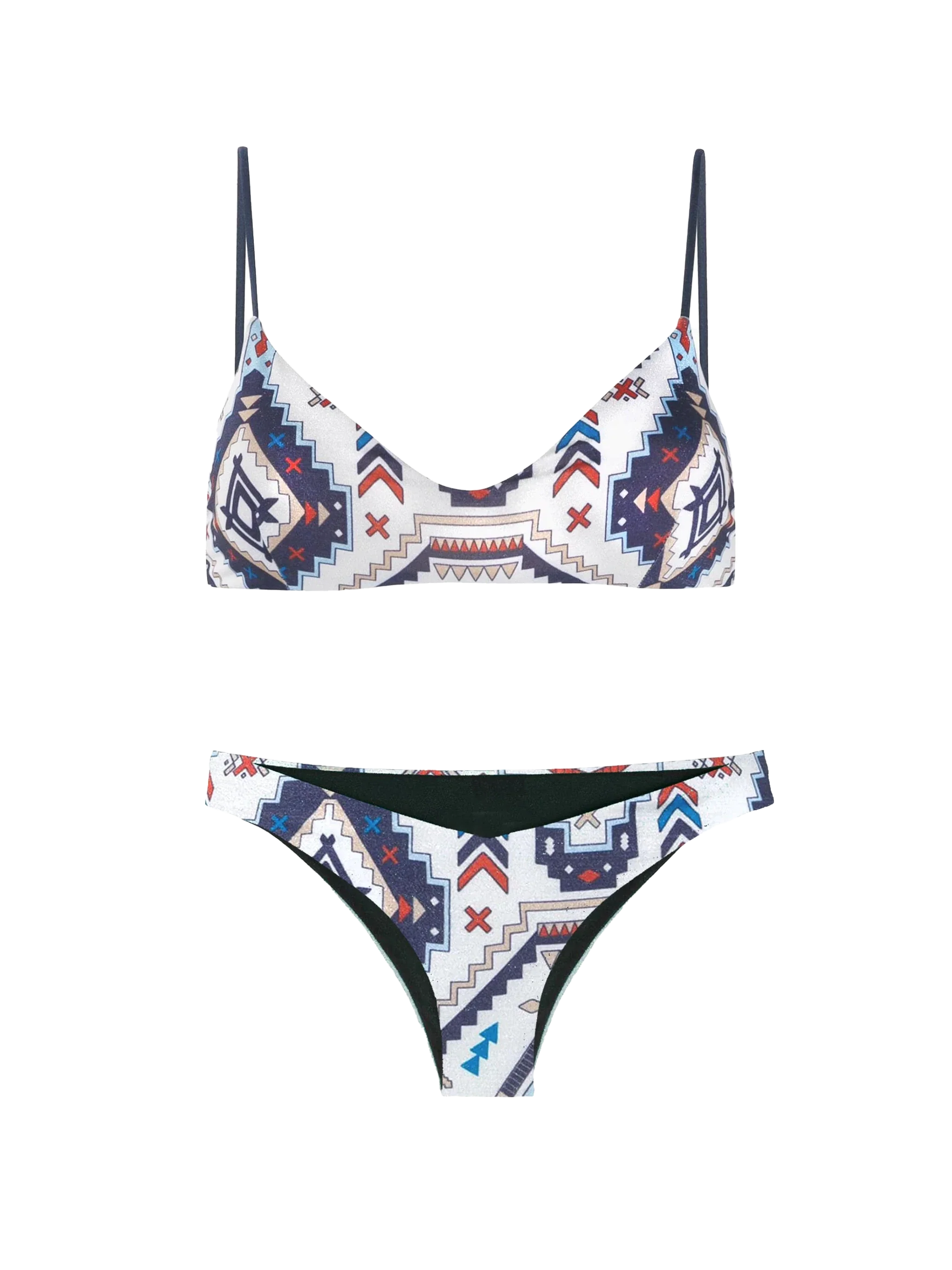 Bikini met glitter in Azteekse stijl