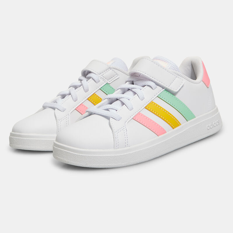 Dječje tenisice Adidas Grand Court s elastičnom čipkom i gornjim remenom