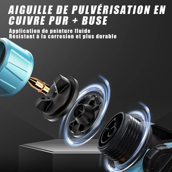 Makita 18V cordless paint sprayer, mini paint sprayer with 1000ml reservoir for walls and ceilings