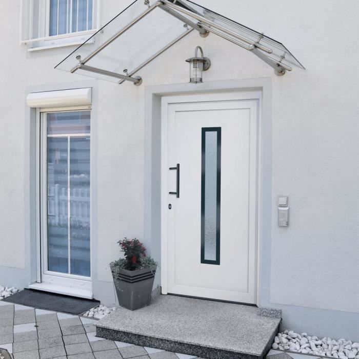 vidaXL Porte d'entrée Blanc 98x200 cm PVC 3157075