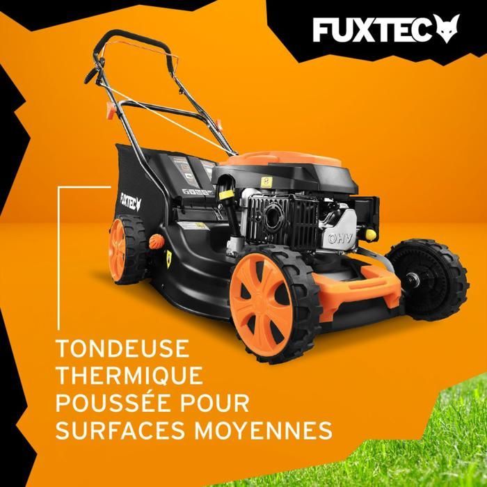 Cortador de grama a gasolina FUXTEC 146cc 46cm – Manual, com coletor de grama de 50L – Modelo FX-RM4646ECO 3.5 HP