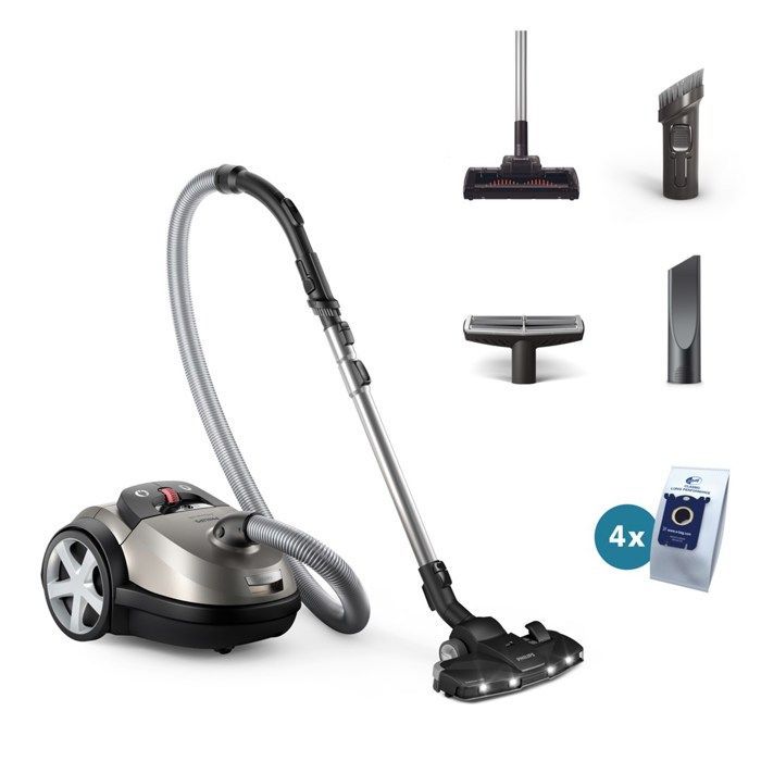 Aspirapolvere - PHILIPS - Performer LED XD 8152/12 - Motore da 900 W - Spazzola TriActive LED - Filtro HEPA