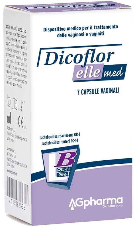 DICOFLOR Dicoflor Elle Med 7 Vaginalkapseln Behandlung von Vaginose und Vaginitis
