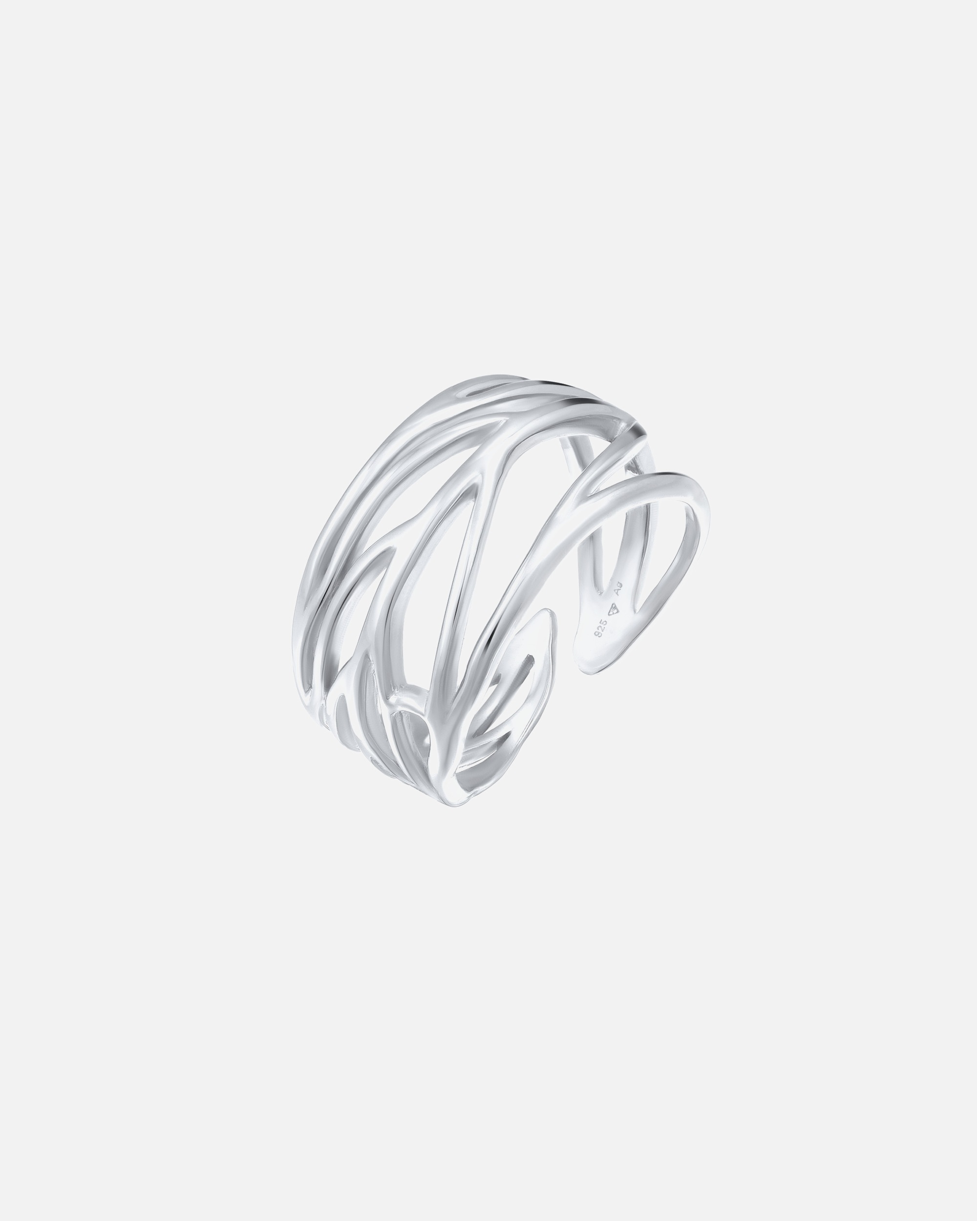 Elli Femmes enroulement feuille ornement en argent sterling 925