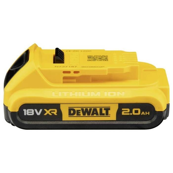 Bateria DEWALT 18V 2Ah XR de íon de lítio - Alimentação por rede elétrica - Indicador de carga LED - 33% mais autonomia