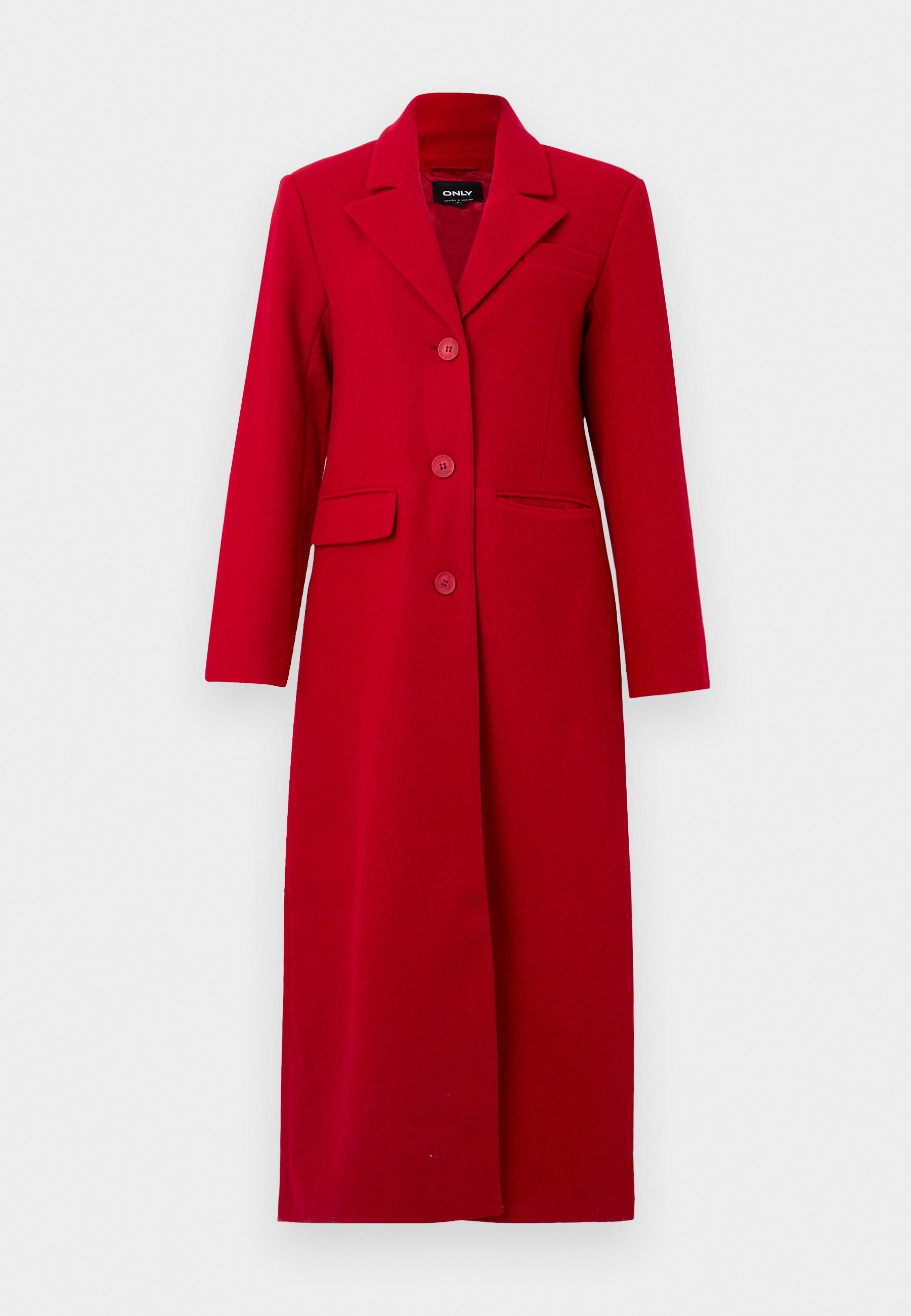 ONLY ONLNANCY LIFE LONG FITTED COAT - Klassieke jas - karanda rood