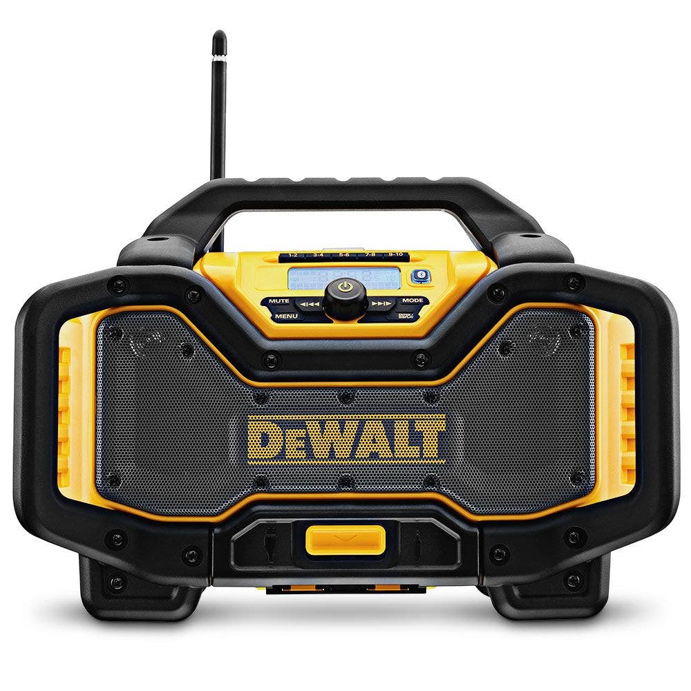 Ładowarka z radiem Bluetooth DEWALT 18 V/54 V do prac budowlanych DCR027-XE