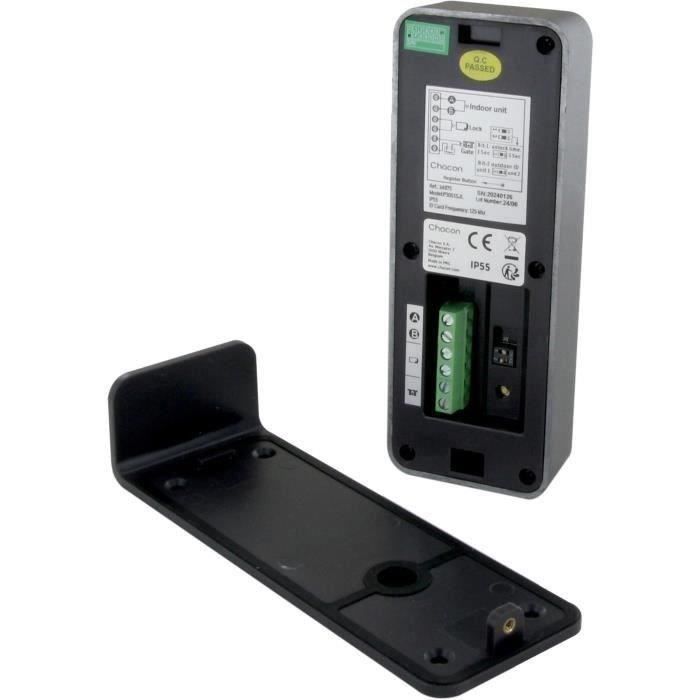 Visiophone filaire - Chacon - Caméra extérieure avec vision nocturne - 2 fils - Ecran 7 - Déverrouillage sans contact