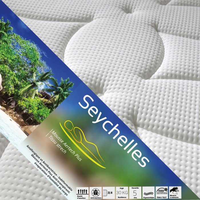 Seychelles - Colchón + Somier de láminas 90x200