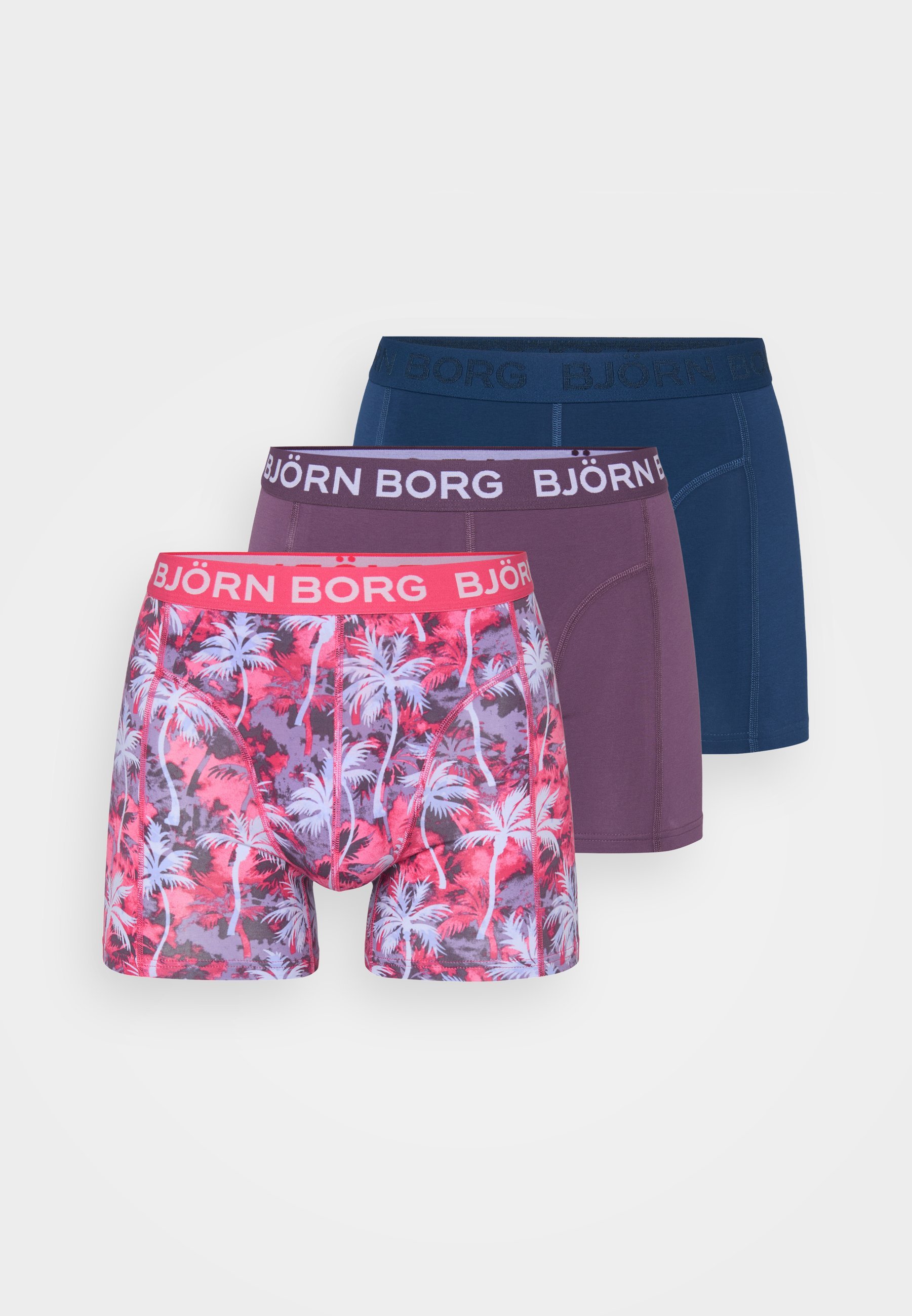 Lot de 3 shorts de bain Björn Borg - rose/violet/bleu foncé