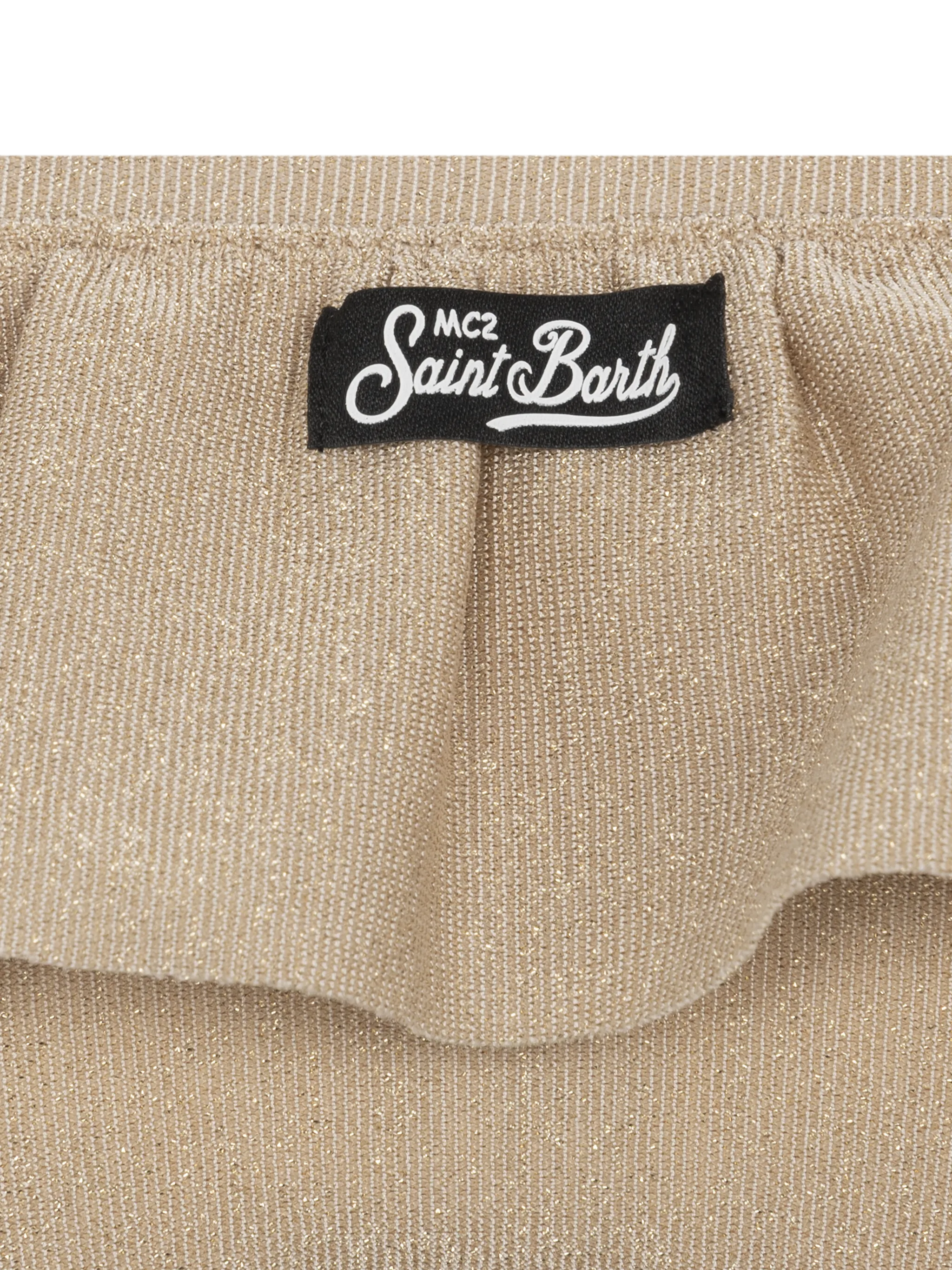 Bikini monospalla Rey in lurex con volant