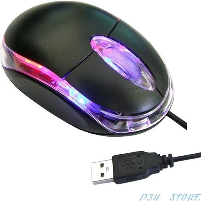 Novo mouse 3D óptico USB com roda de rolagem para PC e laptop