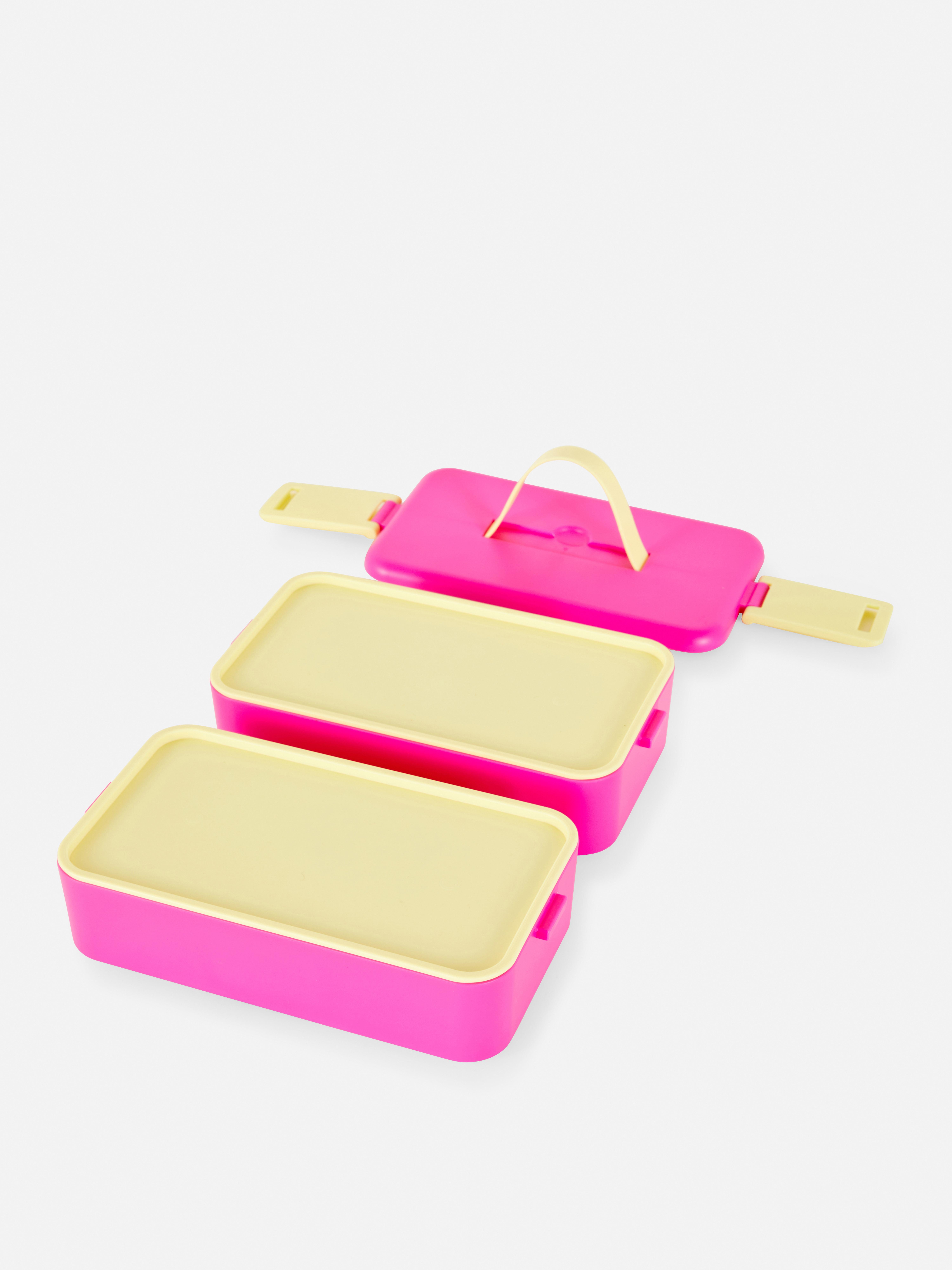 Cutie de prânz cu două niveluri O cutie de prânz în stil bento cu două niveluri
