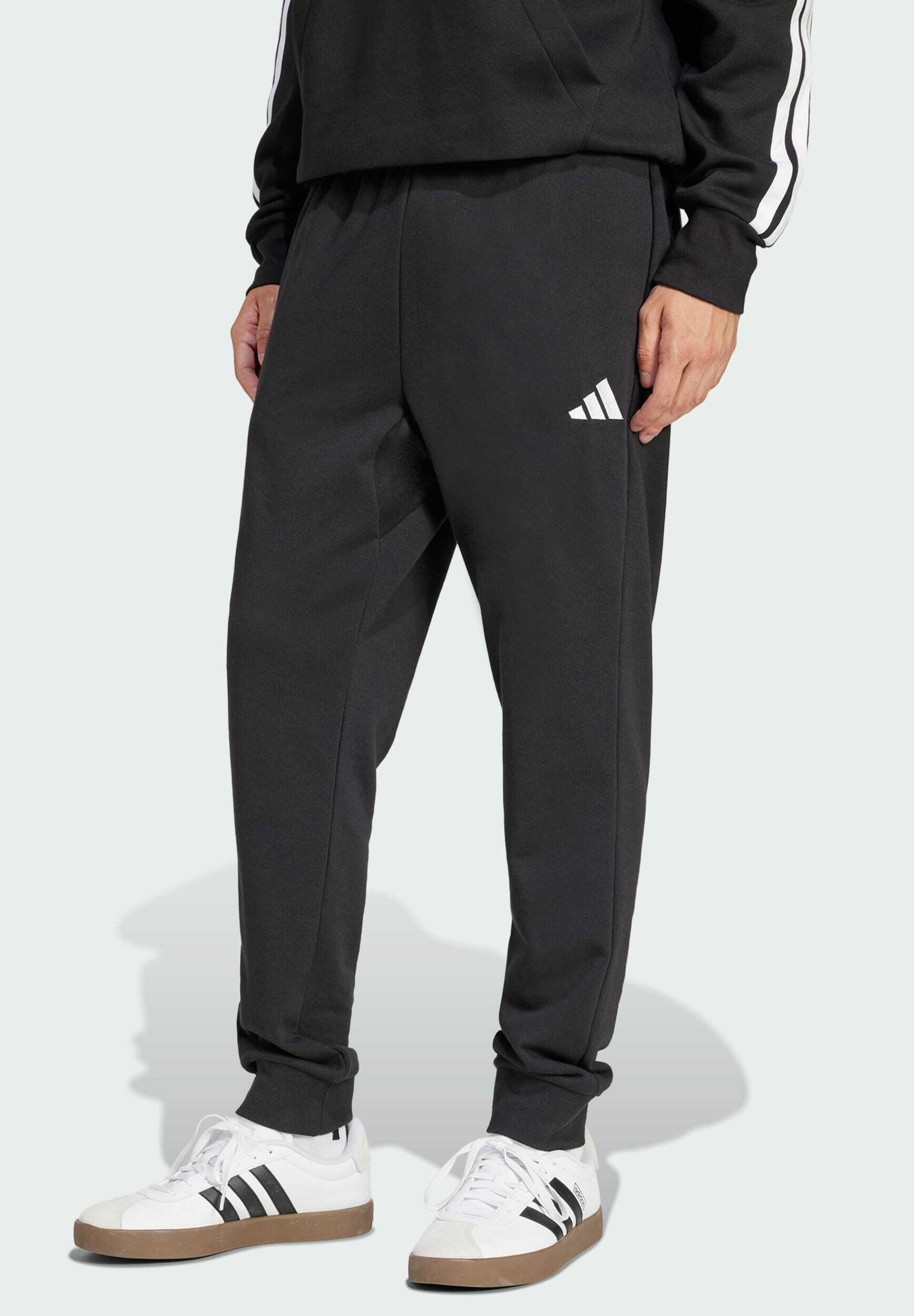 adidas Sportswear ESSENTIALS FEEL COZY - Pantaloni della tuta - nero bianco
