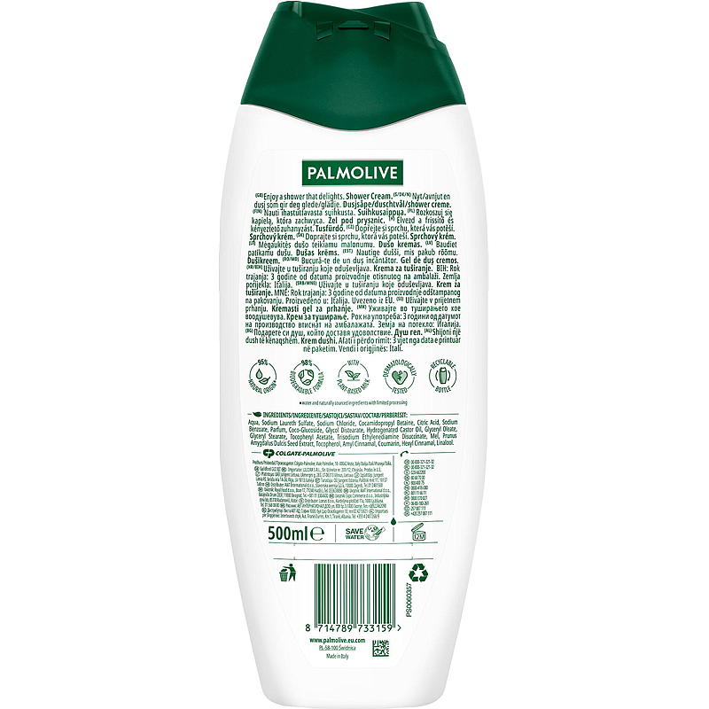 Palmolive Palmolive brusebad 500 ml Mælk & Honning