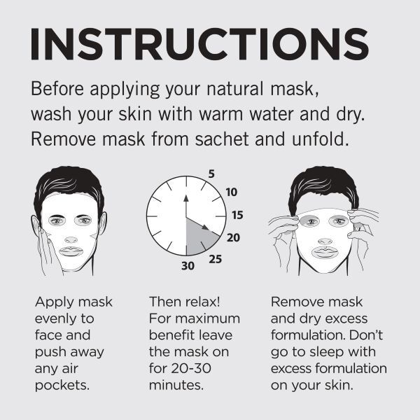 Mască facială anti-îmbătrânire pentru bărbați Fuss Free Naturals, complet bărbierit