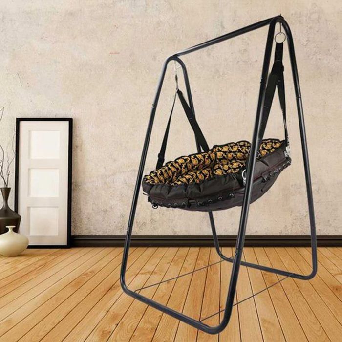 Altalena in metallo - BLUETHY - Supporto per altalena da esterno - Capacità di carico 100 kg - 90*85*145 cm