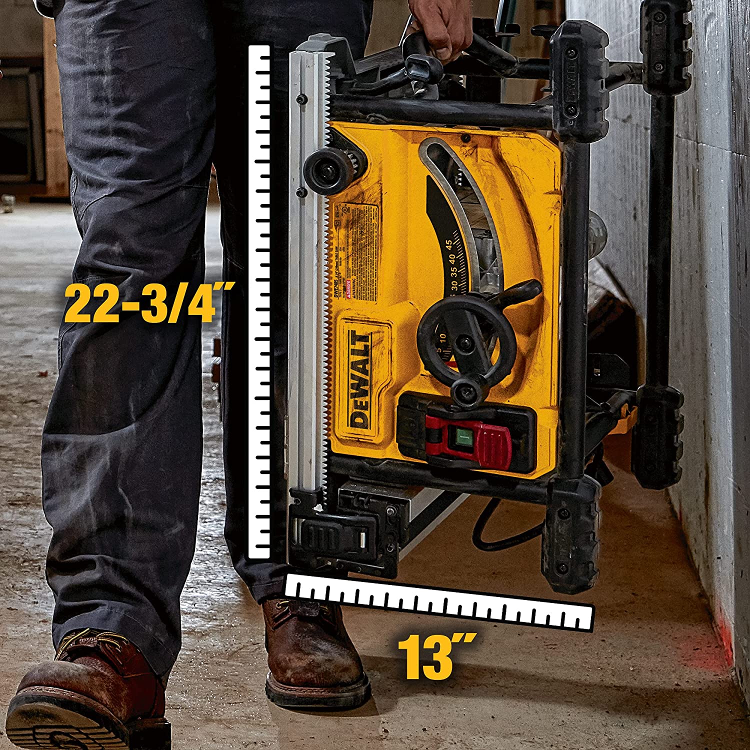 DEWALT kompakt bordsag for konstruksjon, 8-1/4 tommer (DWE7485)