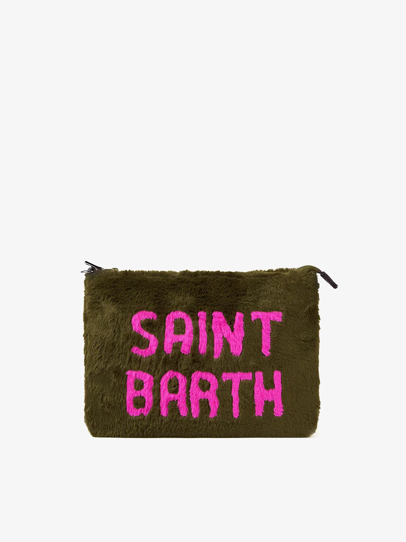 Pouch a tracolla Parisienne in ecopelliccia verde
