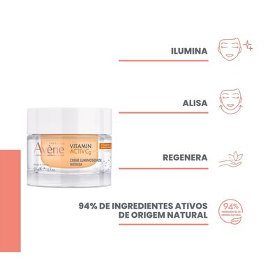 „Avène Vitamin Activ Cg Radiance Intensyvus Dieninis Kremas, Šviesinantis, Priešraukšlinis, Vitaminas C, 50 ml