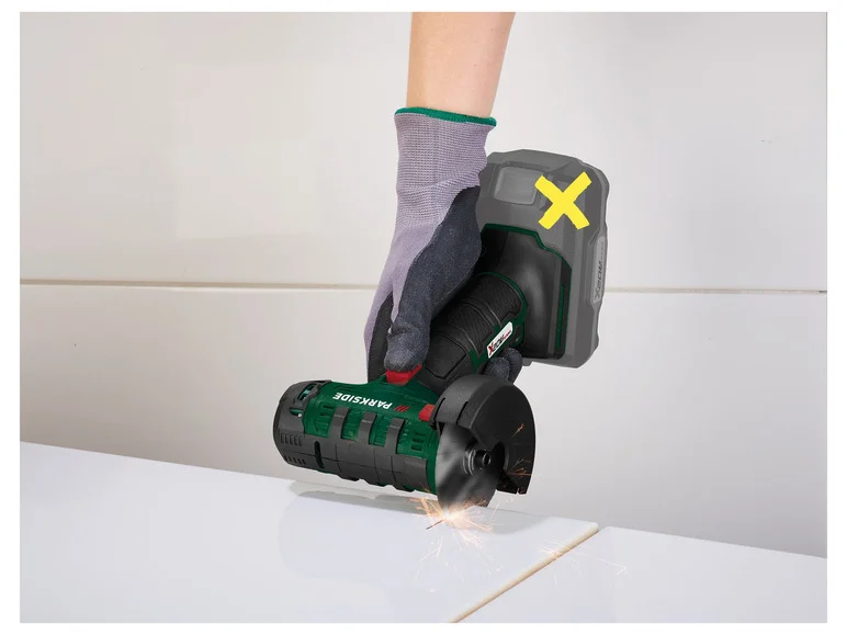 PARKSIDE® Akkukulmahiomakone PWSAM 20-Li A1, 20 V