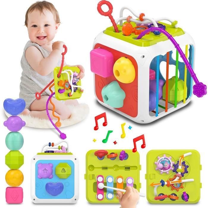 Activity Toy - Montessori - 7-in-1 Cube - Fine Motor Skills - Safety - Multicolored