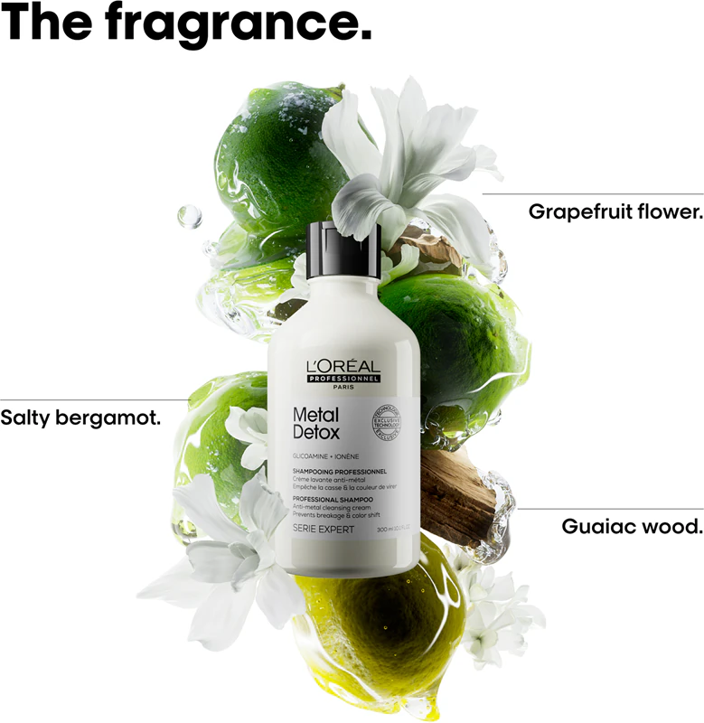 L'Oréal Professionnel Serie Expert Metal Detox, embalagem prática para cabelos danificados.