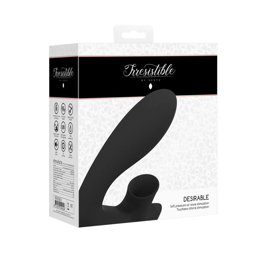 Neodoljiv vibrator s prisesalnim sistemom Shots Desirable Vibratorji za klitoris